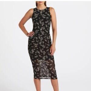 NWT 41 Hawthorn Black and White Halter Maxi Dress 1x